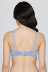 Zivame Bare Melange Padded Non Wired 3/4th Coverage Tshirt Bra - Blue Melange — thumbnail 2